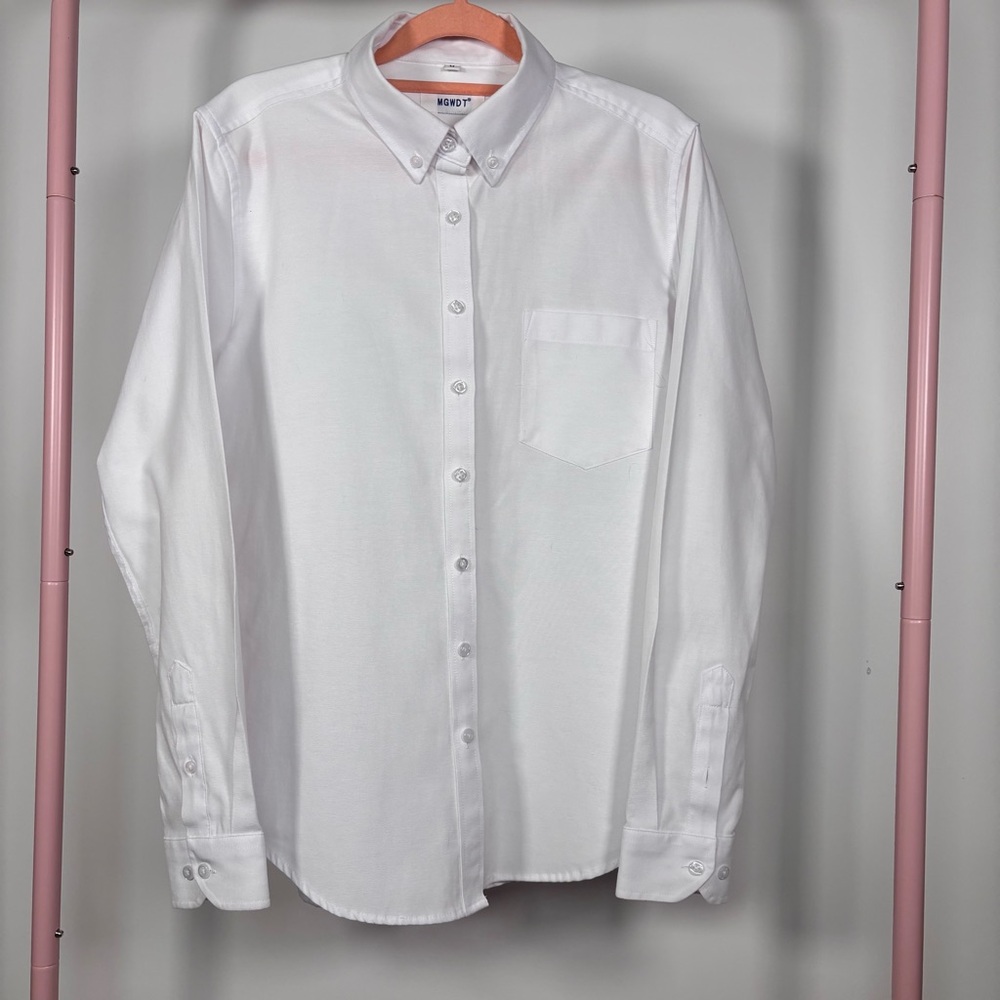 Men's Classic White Button-Down Shirt